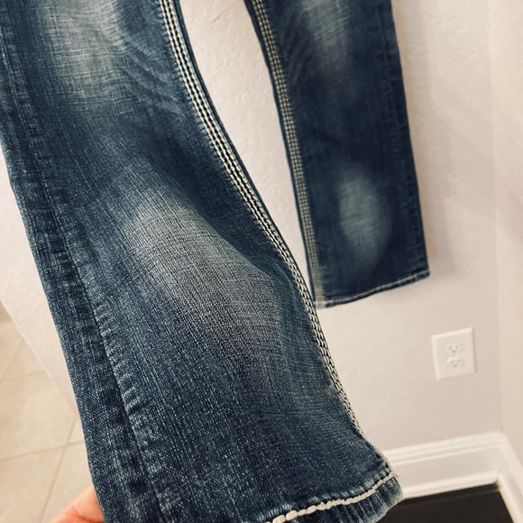 Rock&Roll Cowgirl Riding Jean 25X32 Bootcut Medium Wash Preloved - Picture 6 of 14